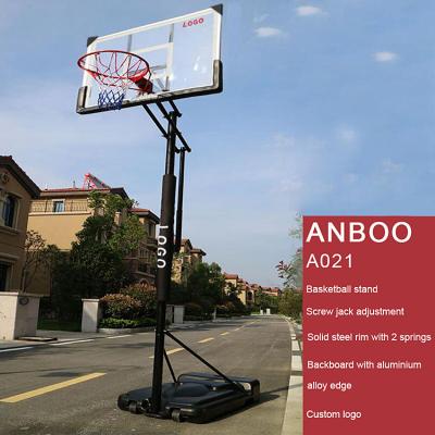 China Steel Portable Basketball Hoop With Movable Base 48