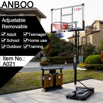 China Portable Steel Basketball Stand With Movable Base 48