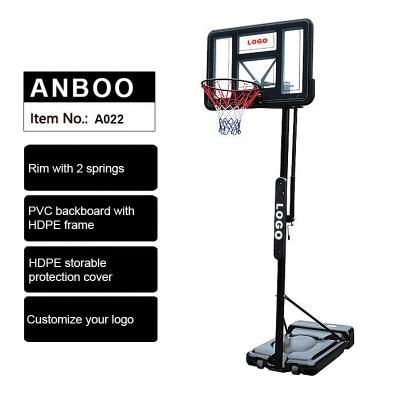 China Portable HDPE Movable Basketball Stand / System / Hoop / Goal With Crank Adjustment For Basketball Sports for sale