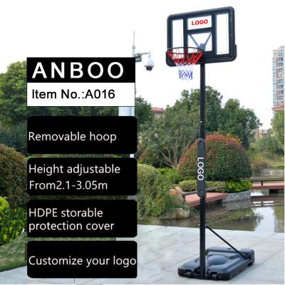 China HDPE Adjustable Portable Basketball Stand / System / Hoop / Goal / Equipment With Movable Plastic Base For Sports for sale