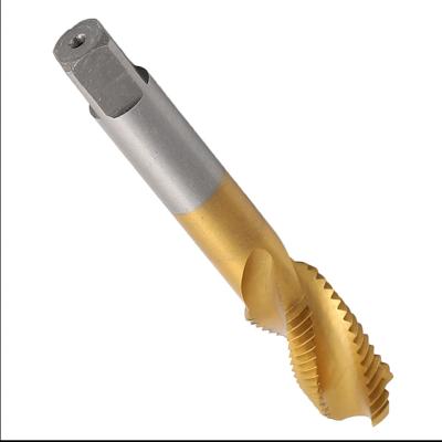 China Hot Selling Thread Tapping Tap and Spiral Die M35 HSS Groove Tap Titanium Coating Drill Bit for Threading Machine for sale