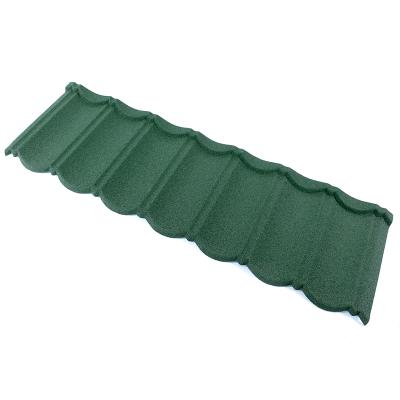 China High Quality 1340*420 mm Metal Roof Tile color stone coated steel roofing tile bong/shingle tile for sale