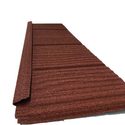 China Interlocking  Classic Plain Roof Tile wood coloured Stone Coated Steel Roof Tile à venda