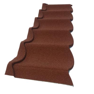 Chine Affordable Construction Plain Roof Tile Colored Sand-Coated Metal corugated stone sheet roofing à vendre