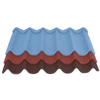 China Cheap Price long span roof tile wave stone coated roofing sheet wave type roof tiles for sale