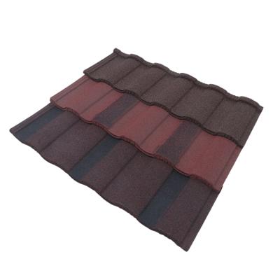 China Beautiful color Roman stone coated metal roofing tiles colored making roman roof tile for sale