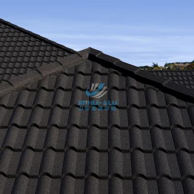 China Roof Tiles Manufacturer Stone Chip Coated Metal Roof Steel Milano Spanish Roofing Tiles For Villa for sale