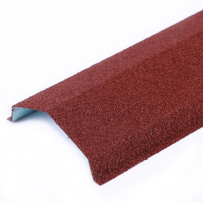 China Stone Coated Roof Tile Accessories Ripple Type valley tray angle ridge cap eaves flashing cover for sale