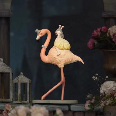 China China Resin Artificial Spotted Garden Animals Life Size Flamingo Sculpture for sale