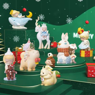 China China Manufacturer Professional 6PCS Surprise Blind Box Toys Cute PVC Girl Cartoon Figure For Christmas for sale