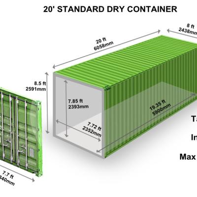 China 20FT Cheap Shipping Container in CN ON STOCK in Qingdao, Shanghai, Tianjin, Ningbo and Guangzhou port 20' for sale