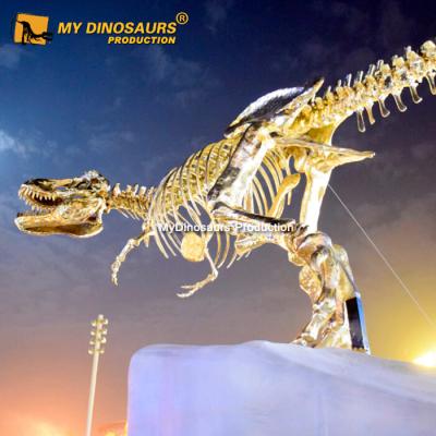 China Parks My Dino DS177 Life Size Gold Skeleton Dinosaur Golden T-Rex Skeleton for sale