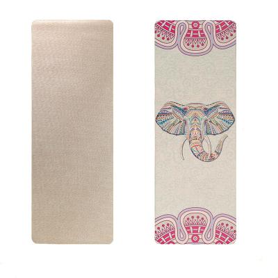 China DR Natural Hemp Jute Yoga Mat Durable Eco Friendly Yoga Mat Rubber Exercise Mat for sale