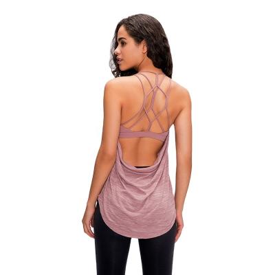 China Breathable Sports Bra Sports T-Shirt Running Breathable Yoga Tank Top Women for sale