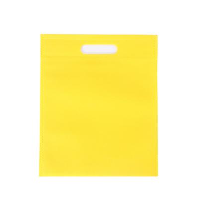 China 35*45cm biodegradable nonwoven bags Arco logo bolsa de regalo cheap yellow eco-friendly custom bolsa iris for sale