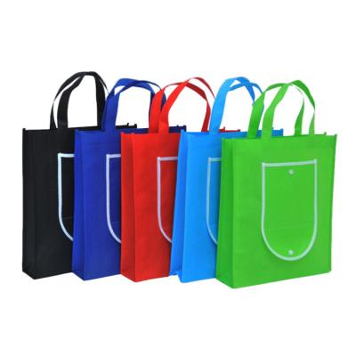 China Recyclable Custom Printing Reusable Reusable Supermarket Groceries Promotion Shopping Non Woven Handbag Bag Wholesale for sale