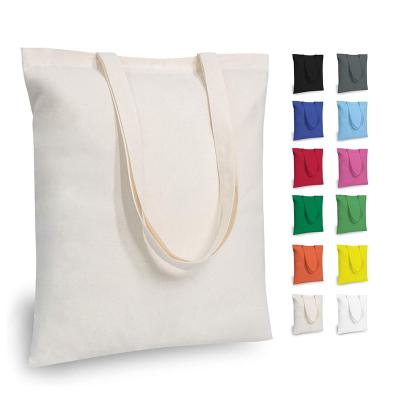 China Economical Cotton Handled Tote Bag, Lightweight Medium Reusable Fabric Grocery Bags, Suitable for DIY for sale