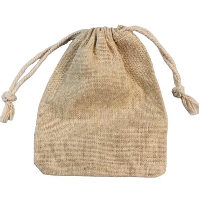 China 2021 Fashion Hot Sale Can Be Customized Daily Jute Drawstring Bag Jute Pouch Gift Bag for sale