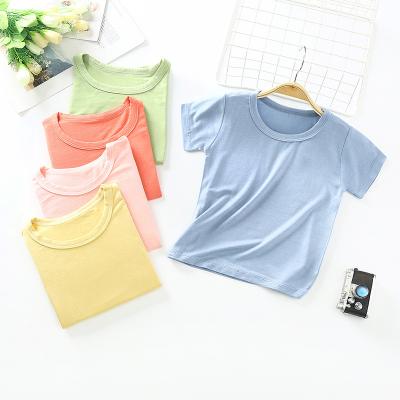 China QUICK DRY Summer Pure Color Cotton Baby Clothes Baby T-shirt for sale