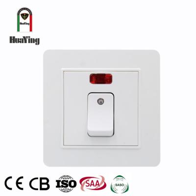 China ABS / PC Plastic One Electric Heavy Wall Water Heater Electric Control Switch With Lamp for sale