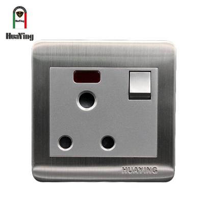 China 1 Gang Round Switch 16A Socket 3 Pin Socket Home Wall Outlet for sale