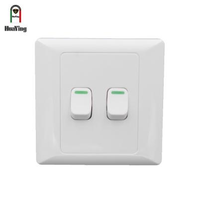 China ABS/PC Plastic 2 Gang 2 Way Switches Professional Certificate Australia New Zealand Standard Lamp Switch for sale