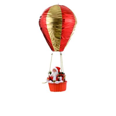 China Resin+plastics Christmas Hot Air Balloon Decoration Christmas Tree Decorations Large Santa Ornaments Santa Claus Ornaments for sale