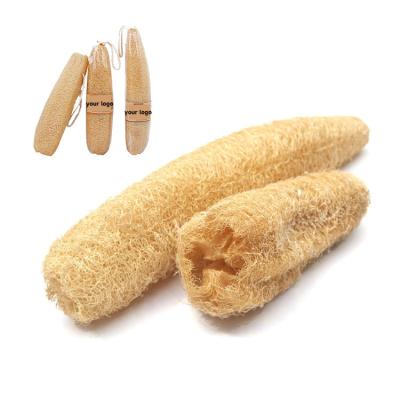 China Sustainable Wholesale Natural Bath Dish Body Exfoliating Loofah Sponge Customized Logo Small Bulk Package for sale