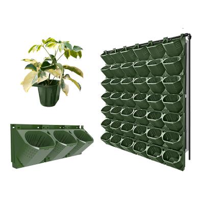 China Modern Amazon Hot sales 2023 Stackable Flower Pot Wall Hanging Vertical Planter 3 Holes Plants Vase For Mall Home Gardening Decor for sale