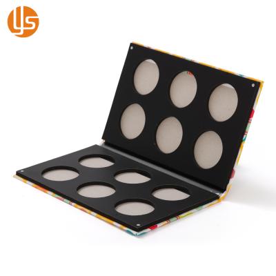 China Hot Sale Recycled Materials Custom Black Cosmetic Packaging Boxes Empty Eyeshadow Box Packaging for sale