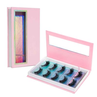 China NO Custom Logo Printed Wholesale Retail Pink Paper Christmas Eyelash Vendor Customized Box Packaging for sale