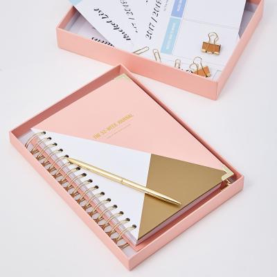 China Wholesale Custom Logo Notebook With Box Gift Hardcover Book Set Journal for sale