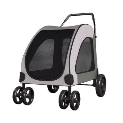 China Trolley Carriage Dog Carrier Stroller Cart Pet Stroller 55kg for sale