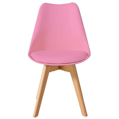 China China Charles Little Tulip Design Cafe Plastic (Others) 2021 Modern Dining Room Adjustable Contemporary PP Dining Chair With Leather Cushion for sale