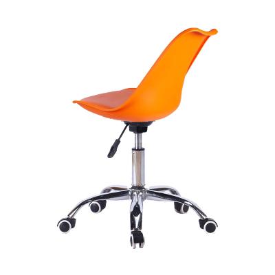 China Wholesale Adjustable Nordic White Leisure Cheap Office Tub ADAC Modern Plastic (Height) Swivel Chairs With Wheels for sale