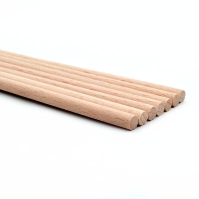 China China 7mm Diameter 40cm Beech Wood Round Long Dowel Wooden Sticks Customized for sale