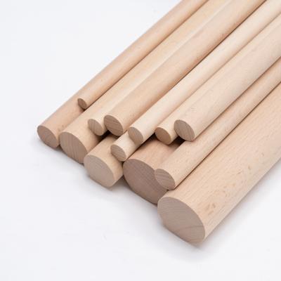 China China 3-60mm Diameter Beech Wood Round Dowel Solid Wood Customized Wooden Sticks for sale