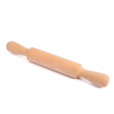 China Baking Wood Rolling Pin Wholesale Custom Pin Tools Solid Wood Rolling Stick Beech Wood Rolling Stick 5x33cm for sale