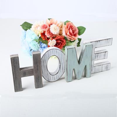 China HOME decoration home craft new pastoral letter home decoration gifts decorative arts and crafts Europe wooden letter old for sale