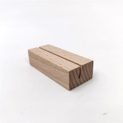 China Cheap Hot Sales Wooden Business Card Holder Wooden Menu Card Stand Custom Logo for sale