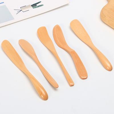 China Viable Wooden Knife Mixed Styles Butter Knife Cheese Dinner Breakfast Bread Handle Knife Kichen Tool for sale