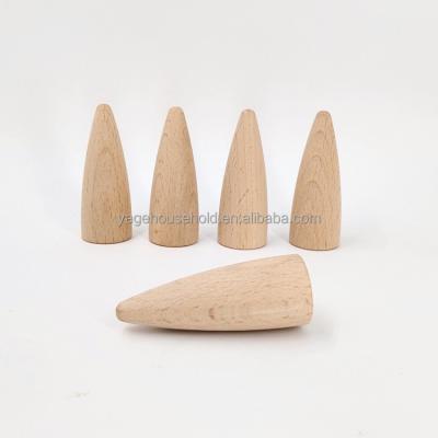 China Cute Modeling Wooden Doll Beech Wood Circular Wooden Craft Peg Doll Toy Diy Painting Cone for sale