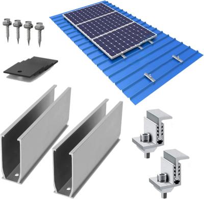 China AL6005-T5; SUS 304 Solar Ground Wall Mount Frames 2kw Off Grid Solar System System Stree Lightweight Pole Structure Solar Panel Brackets Bolts for sale