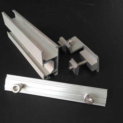 China Al6005-T5 Anodized Aluminum Rail For PV Solar Panel Mounting for sale