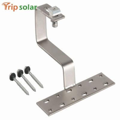 China Easy Install Fasteners Stainless Steel Solar Panel Mounting Bracket Solar Tile Roof Fitting Hook For PV System for sale