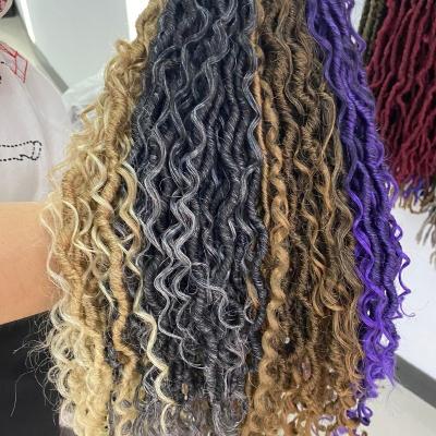 China Synthetic Braiding Hair Faux Locs Faux Locs River Goddess Hair Extension Faux Locs River Statue Crochet Braiding Hair Synthetic Braiding Hair for sale