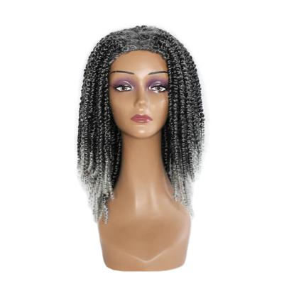 China Synthetic Hair Passion Hair Wigs 20inch Twist Spring Wig Box Braid T/Grey Faux Locs African Braided Wigs Synthetic Hair Wigs For Women for sale