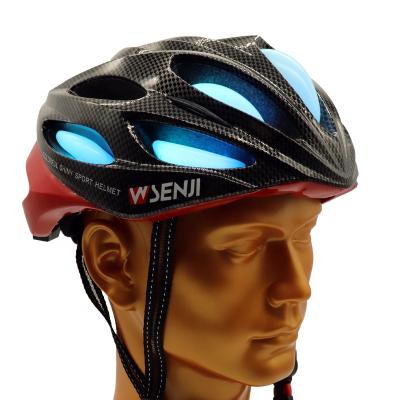 China Sports Helmet Outdoor Sports Head Safety Protect Cycling Helmet Bicycle LED Warning Light Helmet for sale