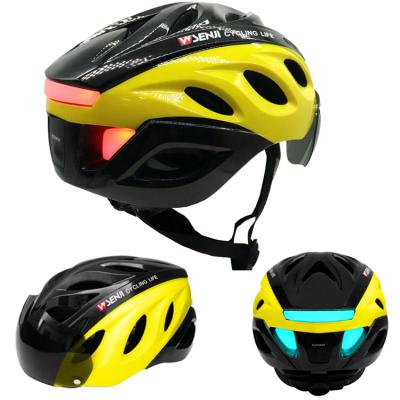 China Open Face Bike Cycling Helmets With Safety LED Light Skateboard Warning Helmet for sale