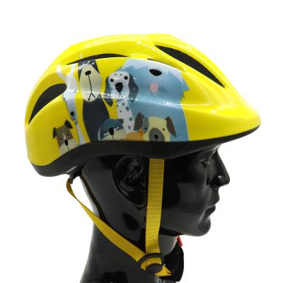 China Open Face Cartoon Animal Printing Kids Bike Helmet Kids Safety Helmet for sale